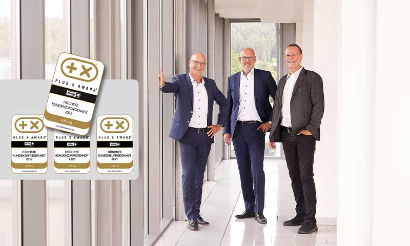 Helios Geschäftsleitung mit dem vierten Plus X Award in Folge für höchste Kundenzufriedenheit
