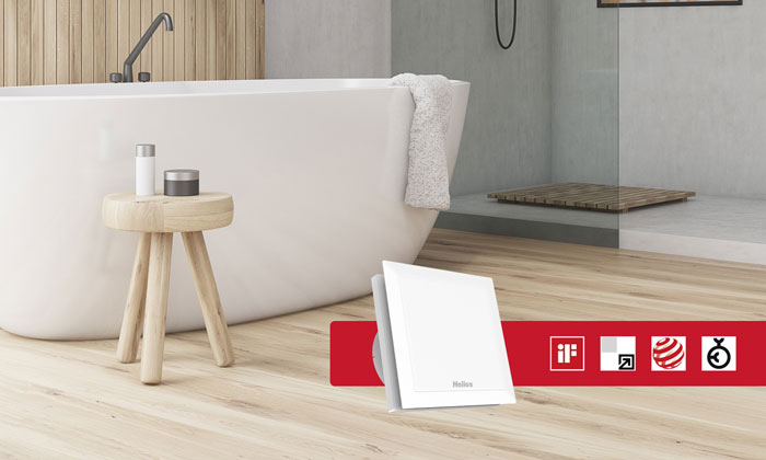 MiniVent M1 im Badezimmer mit Awards