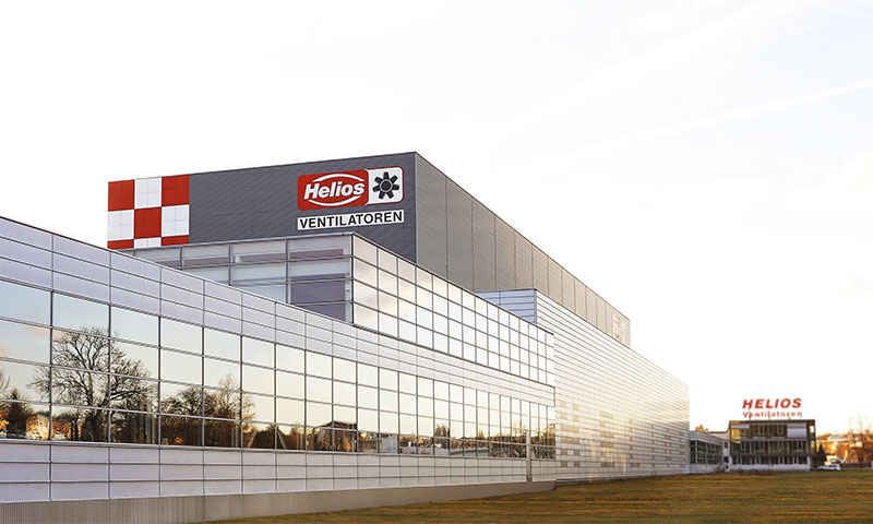 Helios Ventilatoren Hauptsitz in Villingen-Schwenningen, modernes Industriegebäude